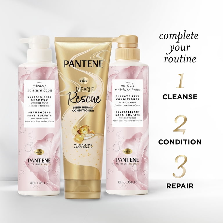 Pantene Nutrient Blends Moisture Boost Rose Water Shampoo, 9.6 oz photo 8