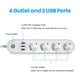 thumbnail image 2 of Smart WiFi Socket Power Strip Control remoto Smart Power Strip Enchufe de extensión Ndcxsfigh Para estrenar, 2 of 8