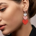 thumbnail image 4 of Pendientes de madera de doble cara con forma de corazón de color degradado hechos a mano, serie de corazones, pendientes, pendientes, pendientes, pendientes, 4 of 9