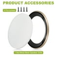 thumbnail image 4 of 5" Speaker Grill, Gold ABS Frame with White Mesh Cover and Screw, 4 of 7