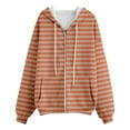 thumbnail image 3 of Women's Hooded Zippered Drawstring Waist Long Sleeved Comfortable Outdoor Sports Sweatshirt for Everyday Use, 3 of 4