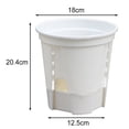 thumbnail image 4 of Pot de Fleurs avec Fonction de Drainage pour Intérieur et Extérieur (Transparent/blanc) Blanc, 4 of 9
