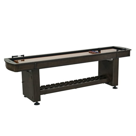 Barrington 9′ Belden Shuffleboard Game Table with Storage Cabinets and Wine Rack