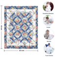 thumbnail image 4 of Pioneer Flower Floral Print Pattern Blanket,Comfortable Soft Flannel Throw Blanket,All Season,Warm Lightweight Blankets for Sofa Bed Couch Living Room Chair,30"x40", 4 of 4