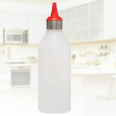 YSNOOWE 2Pcs Squeeze Bottle for Ketchup Red Cylindrical 450ml for Cooking