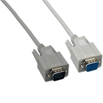 6 ft. VGA HD15 Male to Female 14C Monitor Extension Cable - Beige - Pack of 2