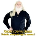 thumbnail image 3 of Mythrojan Black Medieval Viking Canvas Shirt for Male Costume, 2XL, 3 of 5