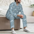 thumbnail image 7 of Sikiie Turtle Mens Pajama Set, Soft Warm Long Sleeve Sleepwear, Cozy Button-Down Pjs for Men-Large, 7 of 7