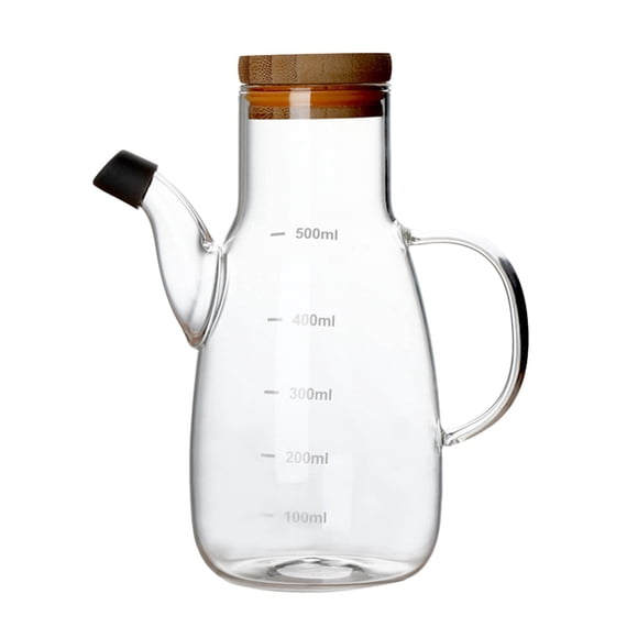 Hearth & Gear Household Kitchen Glass Flavoring Pot Oil Bottle Olecranon Spillproof Glass With Graduated High Borosilicate Oil Pot Swing Top Small Glass Bottles Bar Spritzer Bottle Water Bottles Glass
