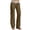 Khaki, variant on Women's Cargo Pants with Pockets High Waist Casual Straight Leg Sweatpants Comfy Elastic Waist Yoga Pants, White S