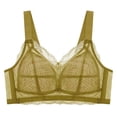 thumbnail image 2 of Jinhomg Women's Everyday Bras, Plus Size Wireless Sheer Lace Full-Coverage Bra for daily and T-shirt wear, Back Closure, Lace No Print, Soft Support Green 34, 2 of 5