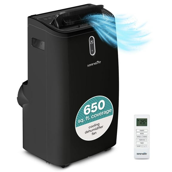 Portable Air Conditioner - 14000 BTU Cooling Capacity (ASHRAE) (Black)