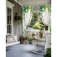 thumbnail image 4 of nqOlkjepod Outdoor Curtains for Patio Waterproof, Tropical Palm Leaf Outdoor Privacy Panels Grommet, Summer Rustic Botanical Leaves Blackout Outside Curtains for Porch/Cabana 54"x108", 1 Panel, 4 of 8