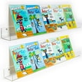 thumbnail image 2 of 7" Acrylic Clear Floating Bookshelf Wall Ledge Shelf, Clear Invisible Spice Rack Bathroom Storage Shelves Display Organizer, Set of 6, 2 of 6