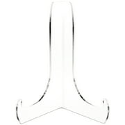 Plymor Clear Acrylic 60-Degree Angle Easel With Shallow Support Ledges, 6" H x 4.5" W x 3.5" D (3 Pack)