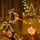 thumbnail image 5 of Guirnalda de luces LED navideñas con forma de estrella y luna, cortina de hadas para exteriores, para árbol, fiesta, decoración de Navidad y Año Nuevo, 5 of 5