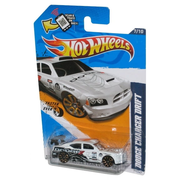 Hot Wheels Faster Than Ever '12 White Dodge Charger Drift Toy Car 97/247
