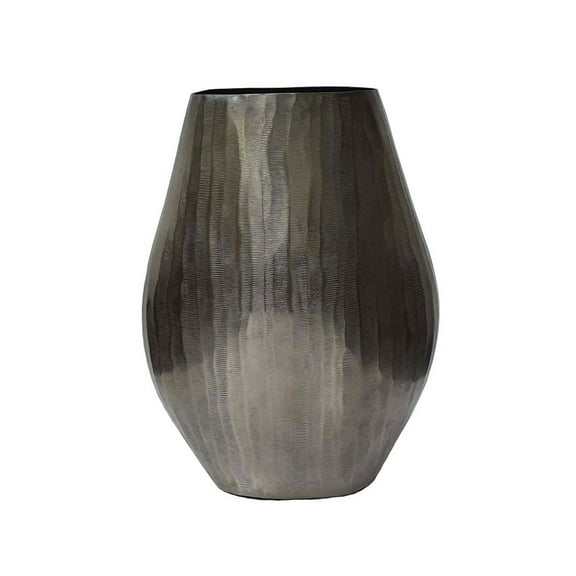 A&B Home Layered Chisel Oval Vase - 12" - Smoke Finish