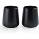 thumbnail image 1 of Juego de 2 soportes para cepillos de dientes de cerámica, negro mate, soporte para pasta dental y tazas de enjuague bucal reutilizables para baño y recámara, 1 of 4