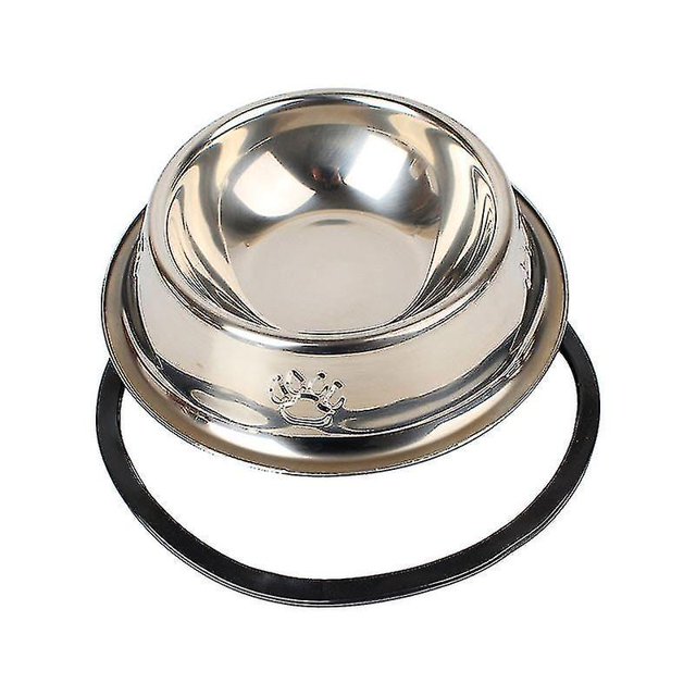 Cuenco de agua para comida de perro de acero inoxidable de 15 cm de diámetro
