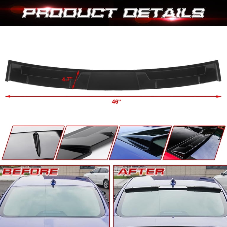 REAR WINDSHIELD WINDOW VISOR ROOF SPOILER FOR 18-21 REAR WINDSHIELD WINDOW VISOR ROOF SPOILER FOR 18-21
