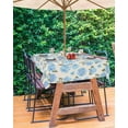 thumbnail image 5 of Outdoor Tablecloth with Umbrella Hole and Zipper Blue Flower Rectangle Outdoor Tablecloths 60x84 Waterproof Outside Table Cloths Floral Patio Table Cloth Cover for Outdoor Tables Picnic Garden, 5 of 6