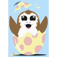thumbnail image 2 of Men's Star Wars Happy Easter Egg Porg Style  Graphic Tee Light Blue X Large, 2 of 4