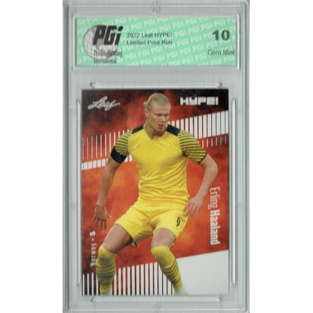 Erling Haaland 2022 Leaf HYPE! #94 Only 5000 Made! Trading Card PGI 10