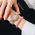 thumbnail image 4 of XR4603 Lujoso Bling Reloj de pulsera para mujer decorado con cristal completo Reloj elegante pa MABOTO Mirar, 4 of 7
