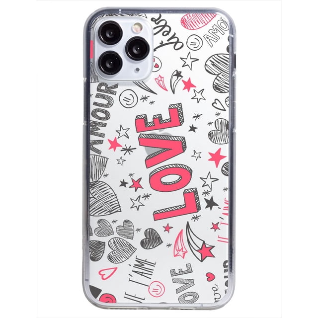 Funda para iPhone 11 Pro Max Corazones Love InstaCase Antigolpes TPU 2mm