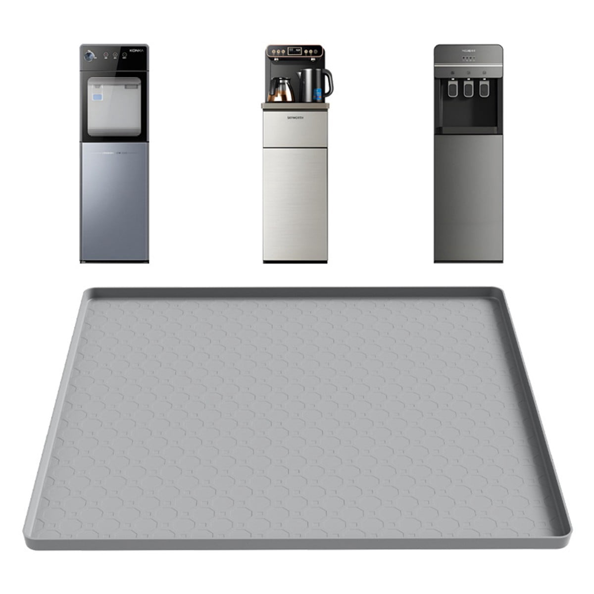 50X50Cm Fridge Silicone Mat Non-Slip Drip Pan Raised Edges For Protects Floors Non-Slip Mini Drip Pan With Raised Edges