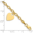 thumbnail image 3 of 14K Yellow Gold Dangle Heart Bracelet (7.5 X 10.5) Made In Turkey sf1822-7.5, 3 of 5