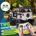 thumbnail image 5 of Okybaby 24V Kids Ride on Truck Car with Parents Remote,400W Motor, Electric Power Ride on Toy Car with High Chassis, Four-wheel Suspension, LED Light,USB,Bluetooth,MP3 for Kids Aged 3+,White, 5 of 8