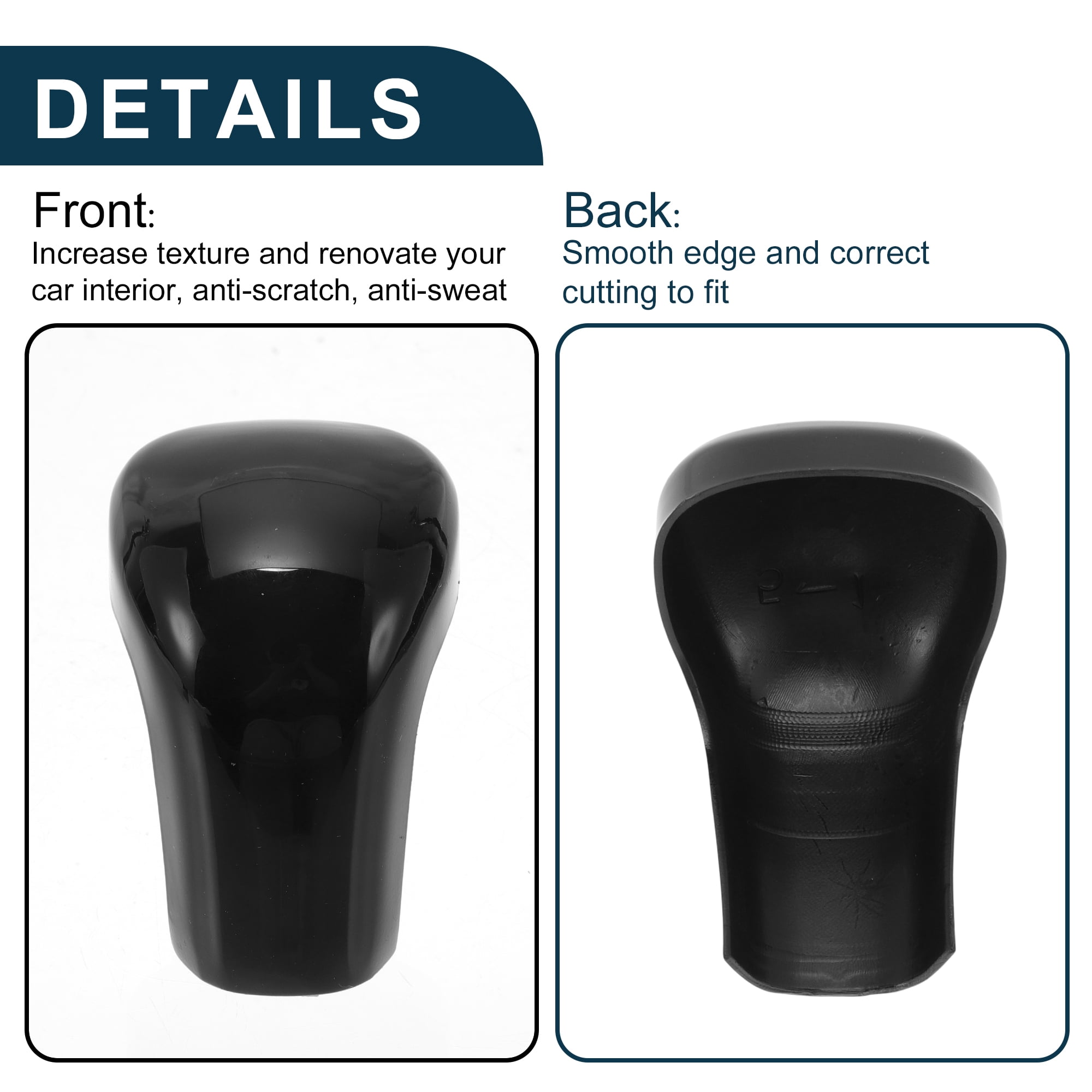 Unique Bargains ABS Gear Shift Knob Button Cover for Toyota Camry Corolla Avalon Black