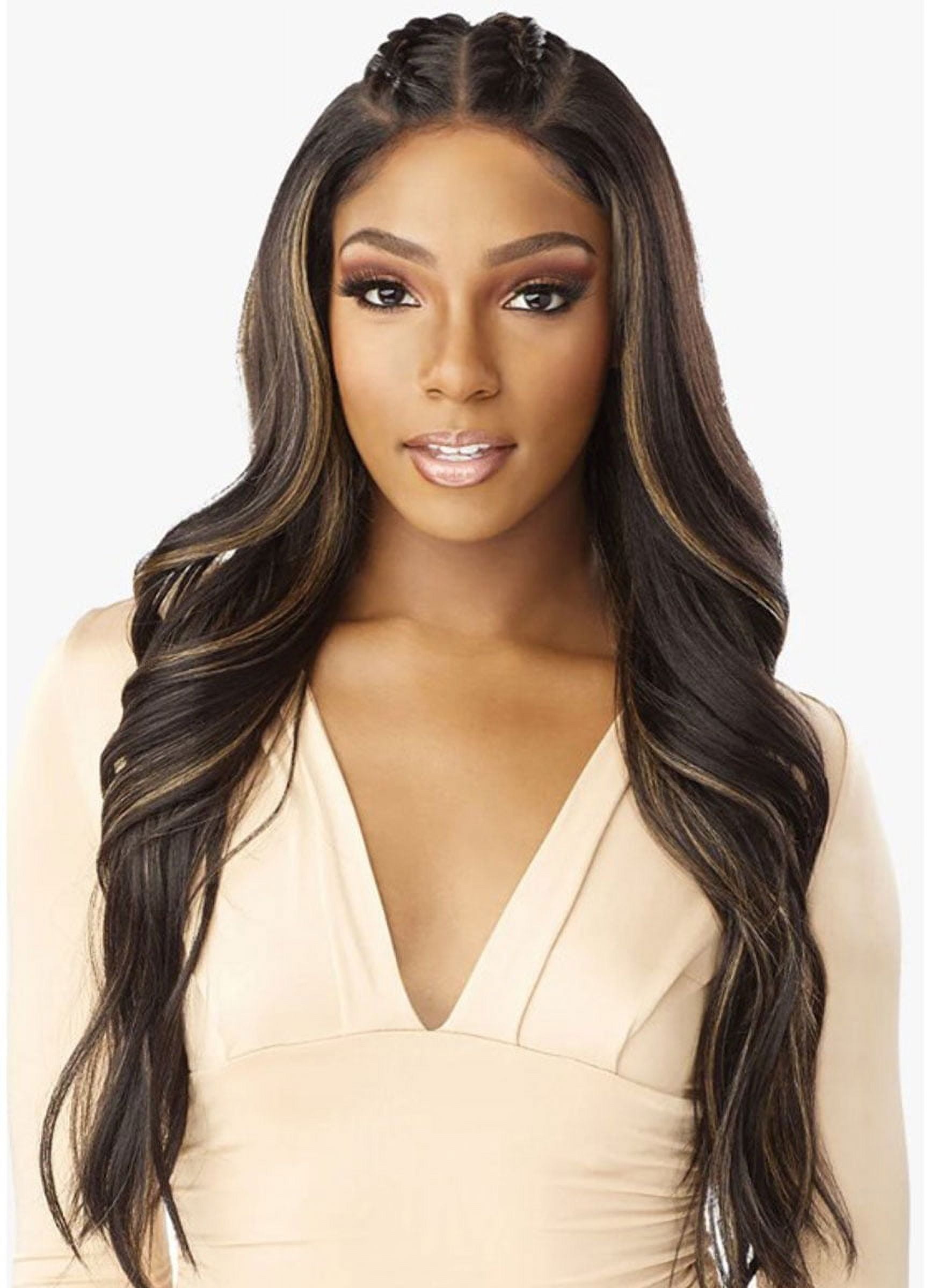 Sensationnel WHAT LACE 13x6 Wigs - Cloud 9 Synthetic Hair Hand Tied Natural Preplucked Hairline Illusion Lace Frontal Lacewig -Whatlace BRAELYN (BALAYAGEHAZELNUT), 18.3 ounces, 1.0 Count