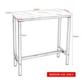thumbnail image 2 of 39.4" Industrial Bistro Table White Marble Top High Pub Height for Restaurant Coffee Shop Home Kitchen Indoor, White, 2 of 6