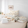 thumbnail image 6 of Feelyou Bear Fox Deer Bedding Comforter Set 7 Pieces for Kids, Jungle Wildlife Full Bedding Set, Western Pine Tree Reversible Fitted Sheet Flat Sheet, Ultra Soft Bedroom Decor, 6 of 8
