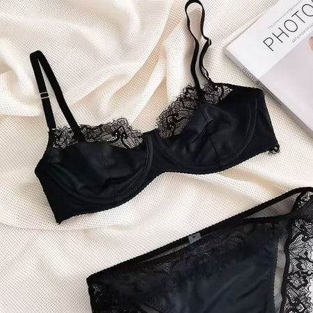 Sexy Lingerie Set Hot Lace Leopard Print Soft Steel Ring Support Top Support Hot Girl Fashion Gathering Bra Women