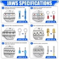 thumbnail image 2 of 8-piece crimping tool set - for heat shrink tubing, insulated nylon, non-insulated, wire terminals, open terminals, solar connectors, ratchet crimping tool with 6 interchangeable dies, 2 of 4