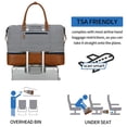 thumbnail image 5 of Ladies Canvas Travel Weekend Bag overnight carry-on duffel bag-style, 5 of 5