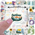 thumbnail image 4 of Camping Stickers Nature Adventure Stationery Stickers Outdoor Travel Funny Stickers for Laptops Phones Suitcases, 4 of 9