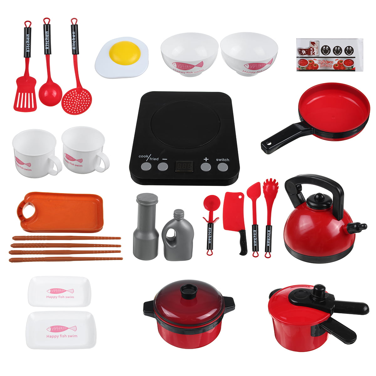 Details about   Kitchen Play Kids Set Toy Pretend Cooking Food Role Toys Cookware Accessory Gift 