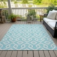 thumbnail image 6 of Addison Rugs Chantille Indoor/Outdoor Transitional Geometric Aqua Washable Rectangle Rug, 3' x 5', 6 of 6