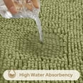 thumbnail image 5 of 3 Pieces Bathroom Rugs, Ultra Soft Non Slip Absorbent Chenille Toilet Bath Mat Set (Sage Green), 5 of 6