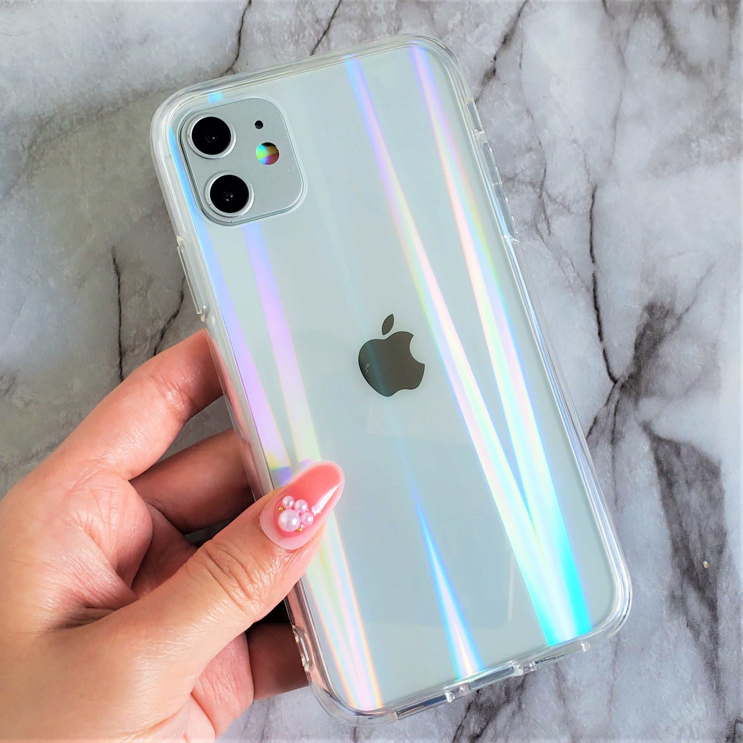iPhone 11 6.1 Clear Holographic Laser Rainbow Cover Phone Case