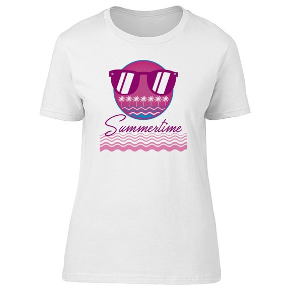 Summer Time Logo With Sunglasses Tee Women's -Image by Shutterstock
