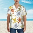 thumbnail image 2 of Fuzoiu Cartoon Monkey Print Hawaiian Shirt for Men, Summer Beach Casual Short Sleeve Button Down Shirts, Men’s Beach Summer Shirts with Pocket,3X-Large, 2 of 7