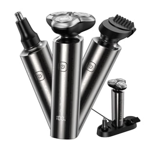 Obacre 3-in-1 Electric Razor with Charging Dock, Black
