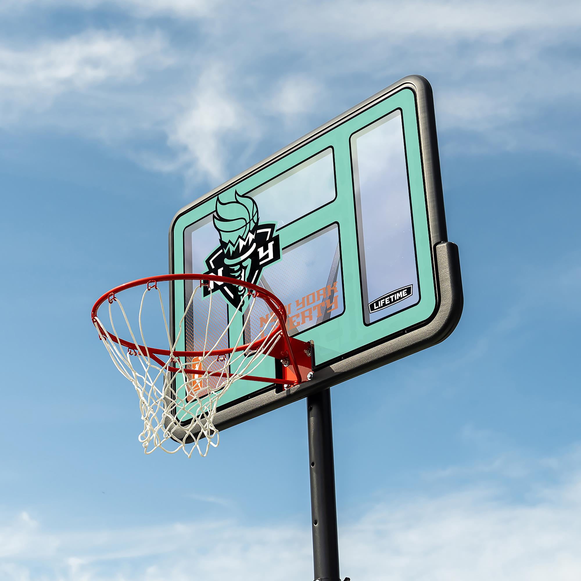 Lifetime WNBA New York Liberty 44" Portable Basketball Hoop with Wheels - 7.5 to 10 Ft Adjustable Height