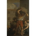 thumbnail image 2 of Cornelis Holsteyn 11x14 Black Ornate Wood Framed Double Matted Museum Art Print Titled: Allegory of the Distribution of Peat to the Poor (1657), 2 of 5